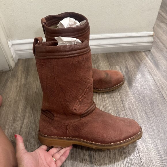 Vintage Fox Racing Alpinestars Goretex Motorcycle Boots Suede Made In Italy 12 - Picture 1 of 11
